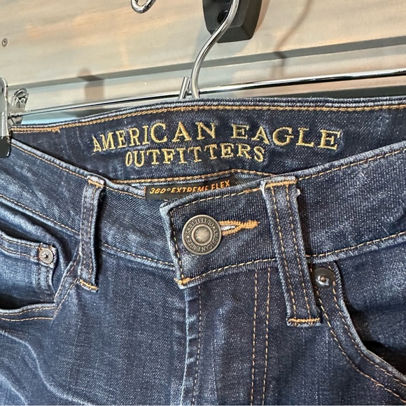 American Eagle Outfitters 360 Extreme Flex Slim Taper Jeans in Dark Wash - Picture 4 of 9